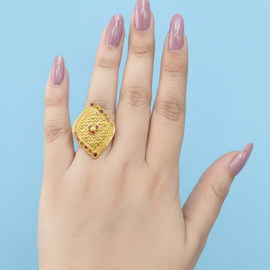 Diamond-Shape Statement Ring