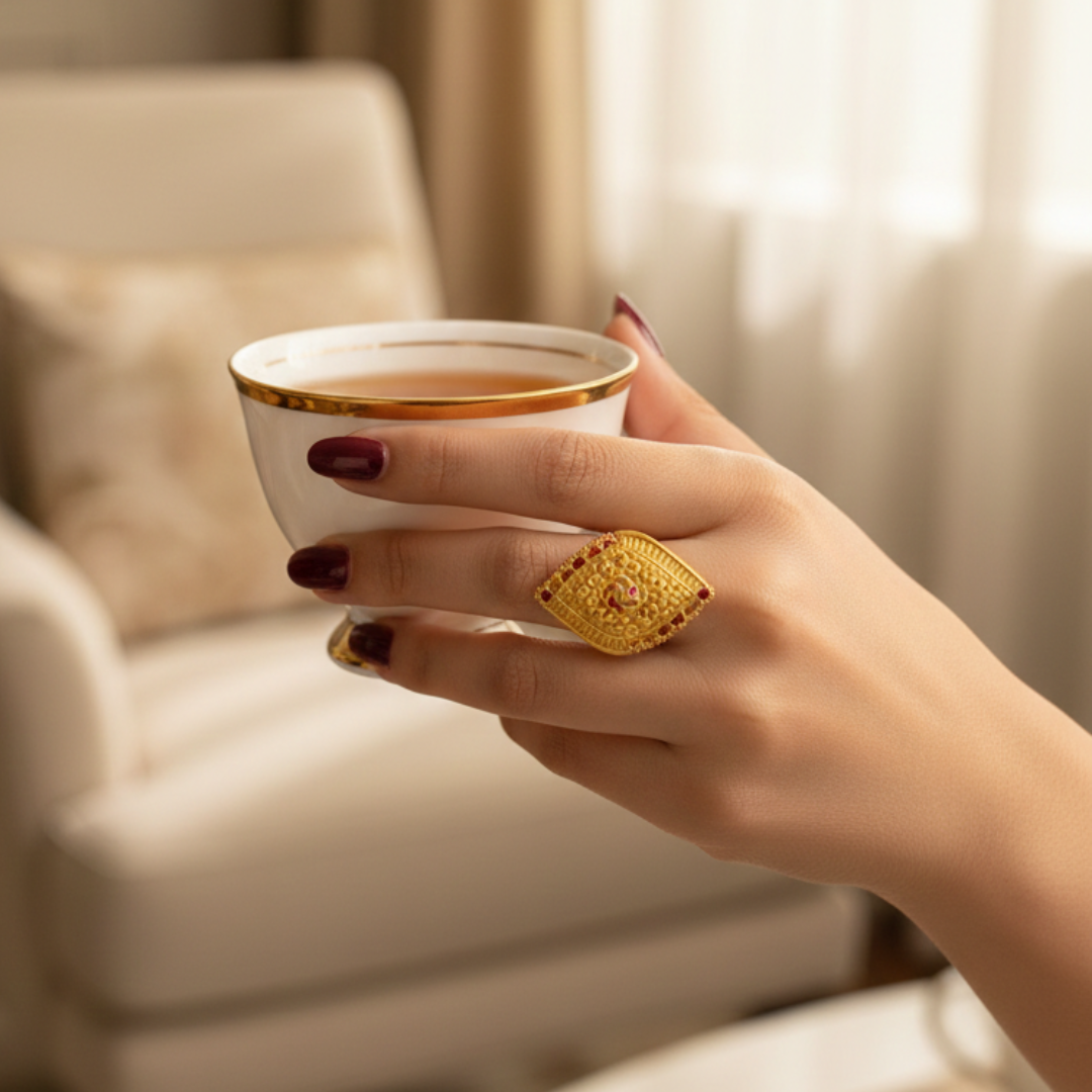 Diamond-Shape Statement Ring