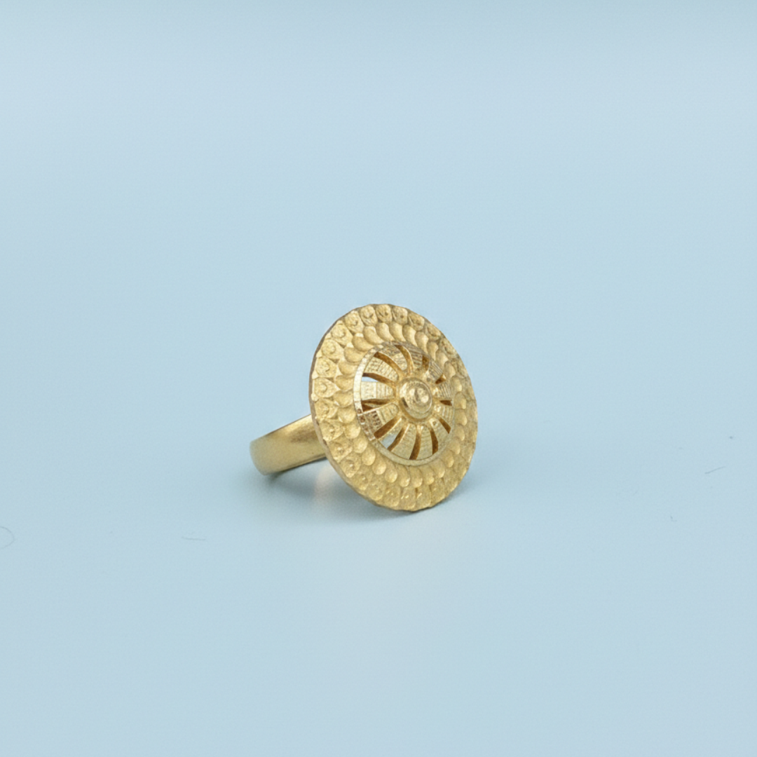Mandala Sunburst Cocktail Ring