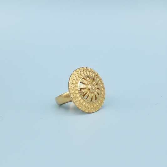 Mandala Sunburst Cocktail Ring