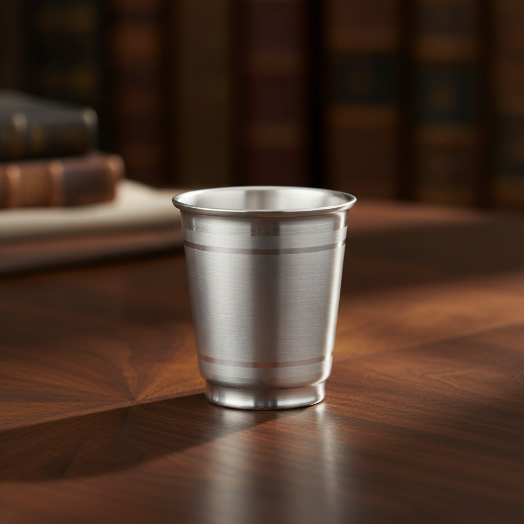 Pure Silver Drinking Glass (Chandi Glass) – 99% Silver Handmade Tumbler for Puja, Ayurveda & Daily Use