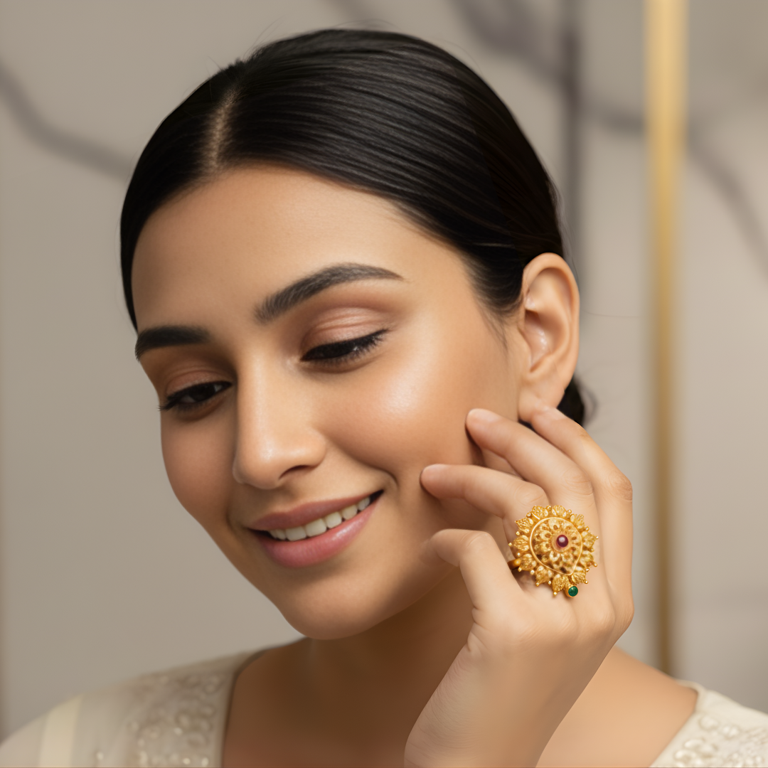 Heritage Bloom Ring (Rava Work)