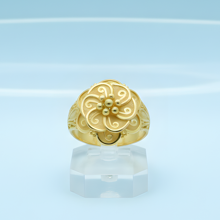Floral Filigree Statement Ring