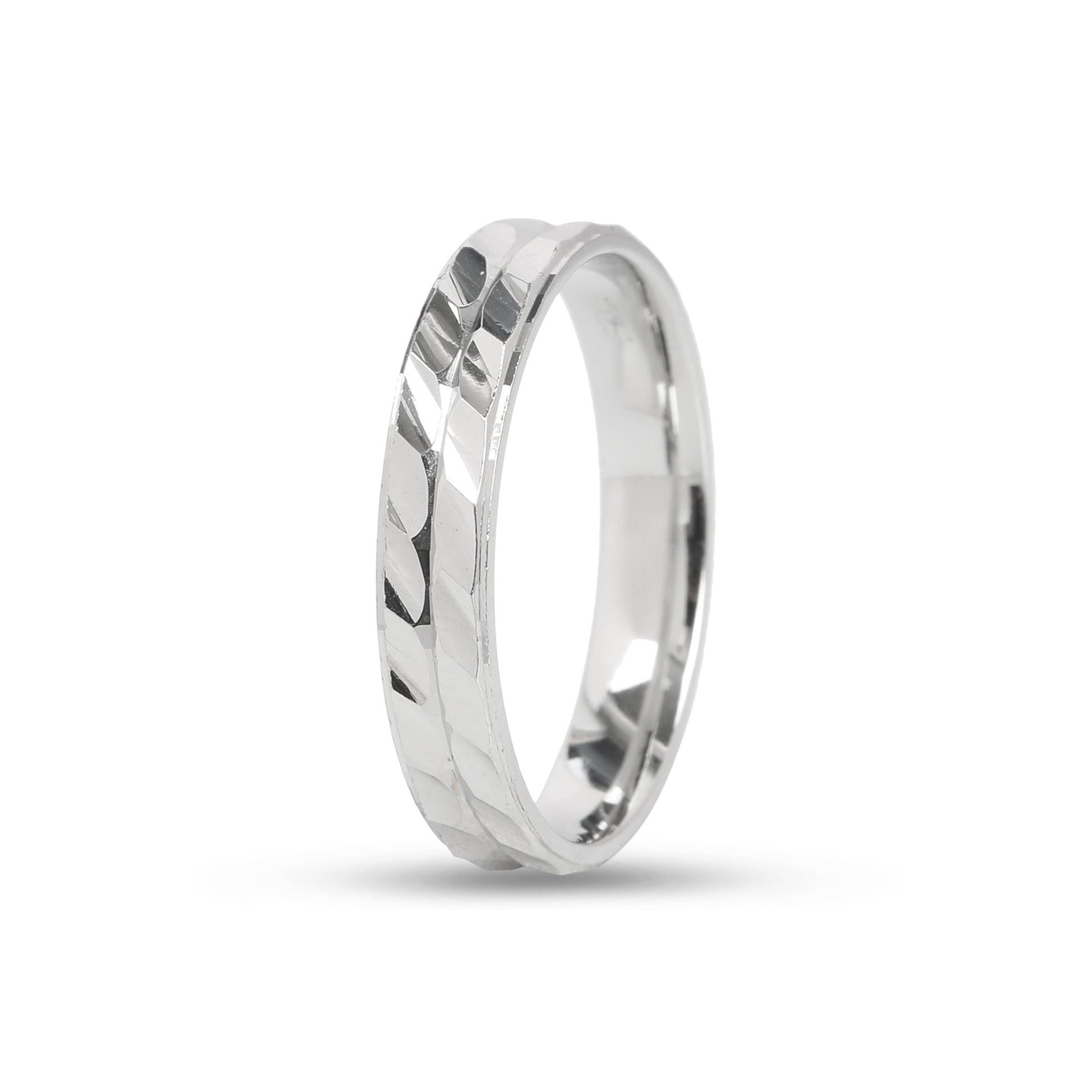 925 Sterling Silver Textured Band Ring for Men & Women | Classic Minimal Design | Daily Wear Ring