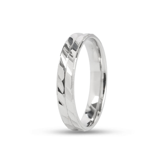 925 Sterling Silver Textured Band Ring for Men & Women | Classic Minimal Design | Daily Wear Ring