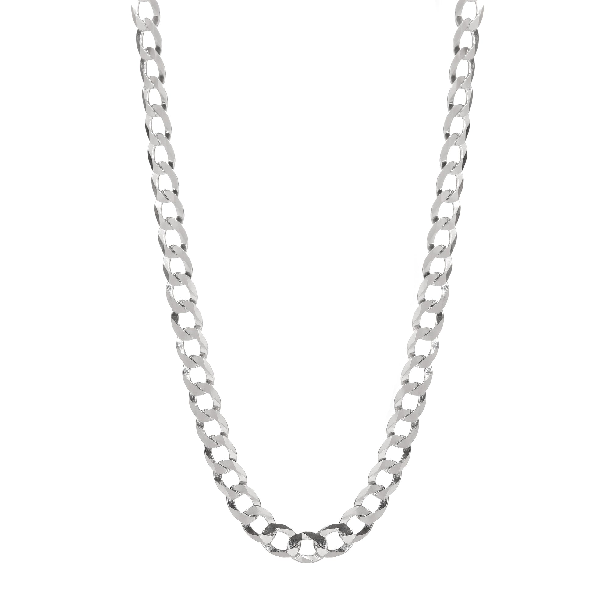 Sterling Silver Chain Necklace for Men & Women | Classic Curb Link Chain | 925 Silver Polished Finish