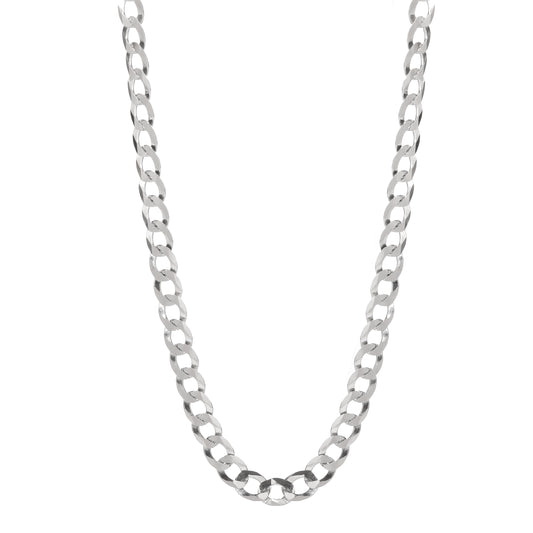 Sterling Silver Chain Necklace for Men & Women | Classic Curb Link Chain | 925 Silver Polished Finish