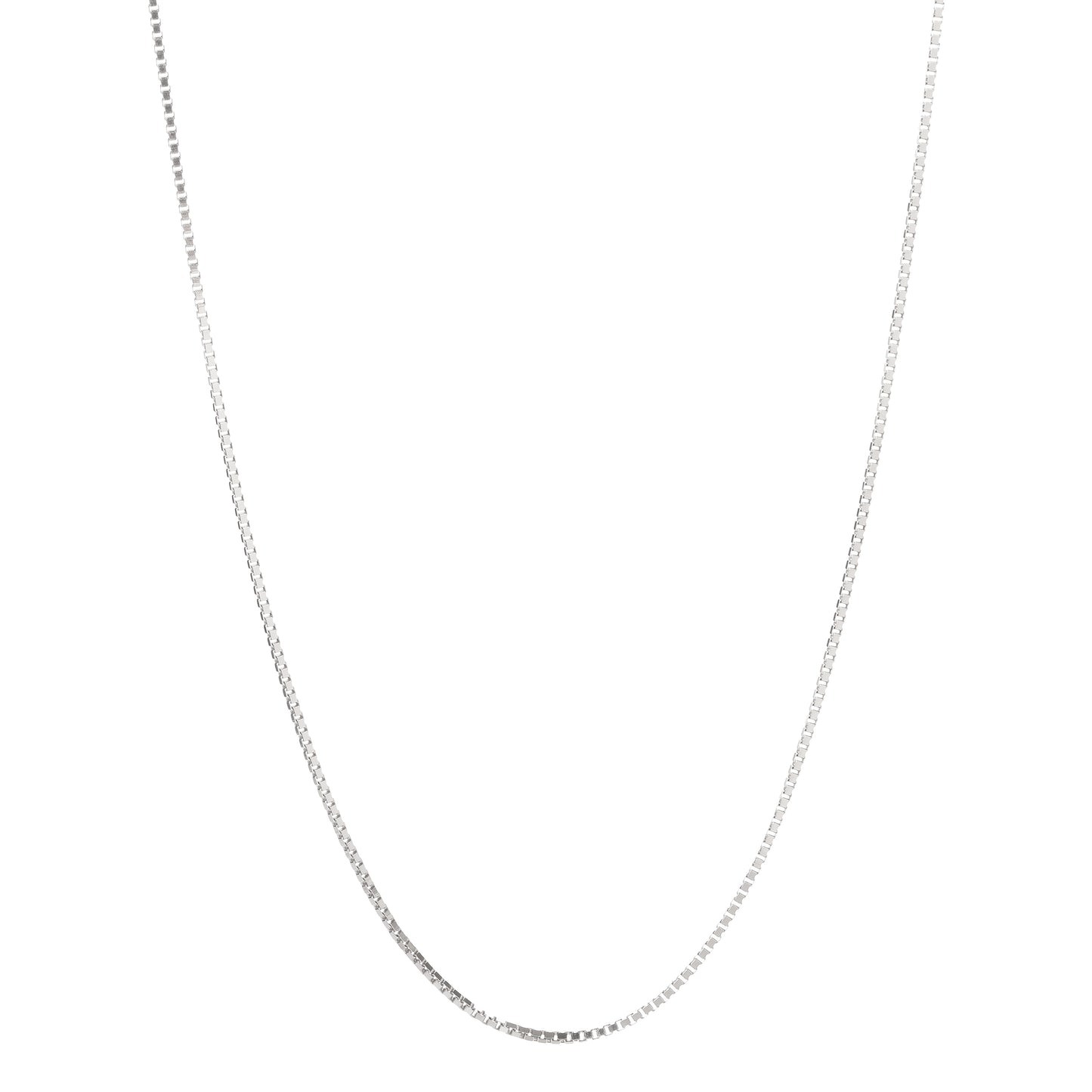 925 Sterling Silver Box Chain Necklace for Women & Men | Classic Square Link Chain | Lightweight Everyday Jewelry