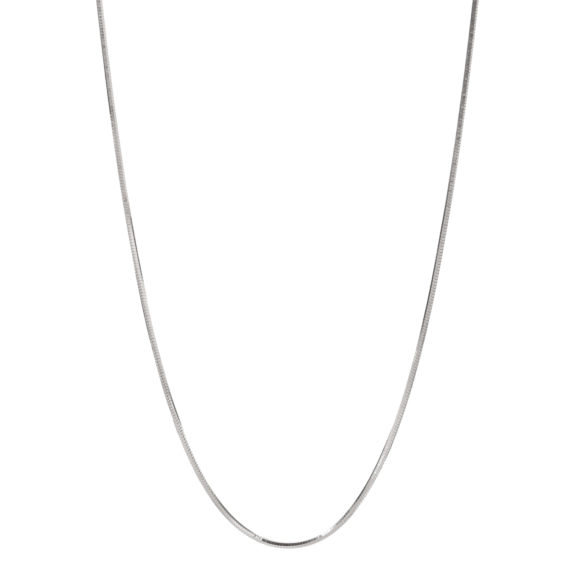 925 Sterling Silver Snake Chain Necklace for Women & Men | Smooth Flat Chain | Minimalist Everyday Jewelry