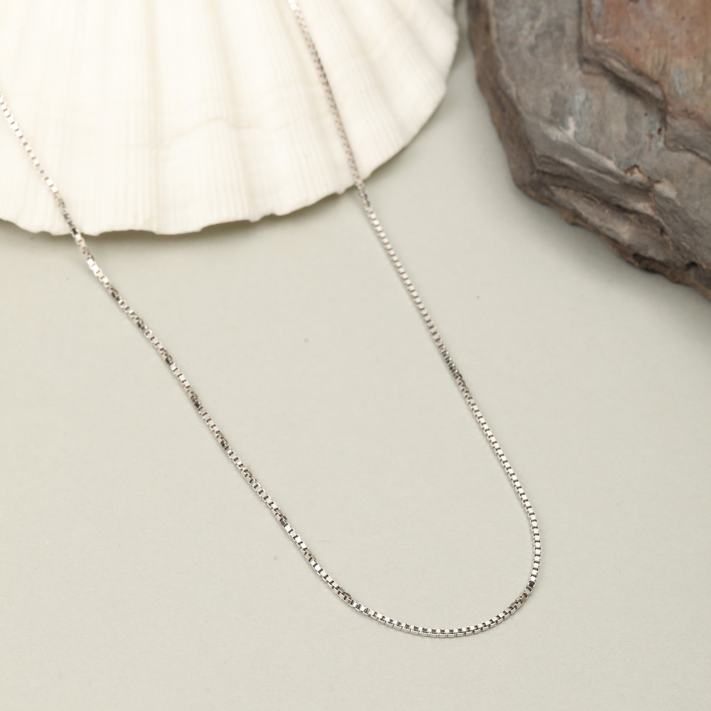 925 Sterling Silver Box Chain Necklace for Women & Men | Classic Square Link Chain | Lightweight Everyday Jewelry