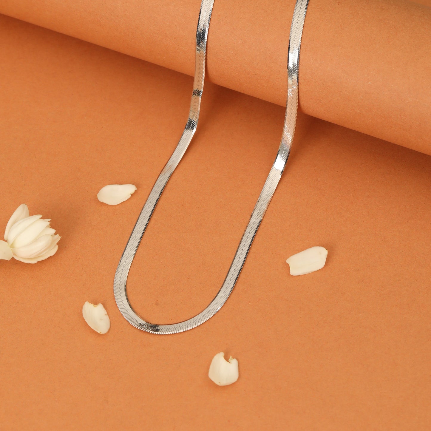 925 Sterling Silver Snake Chain Necklace for Women & Men | Smooth Flat Design