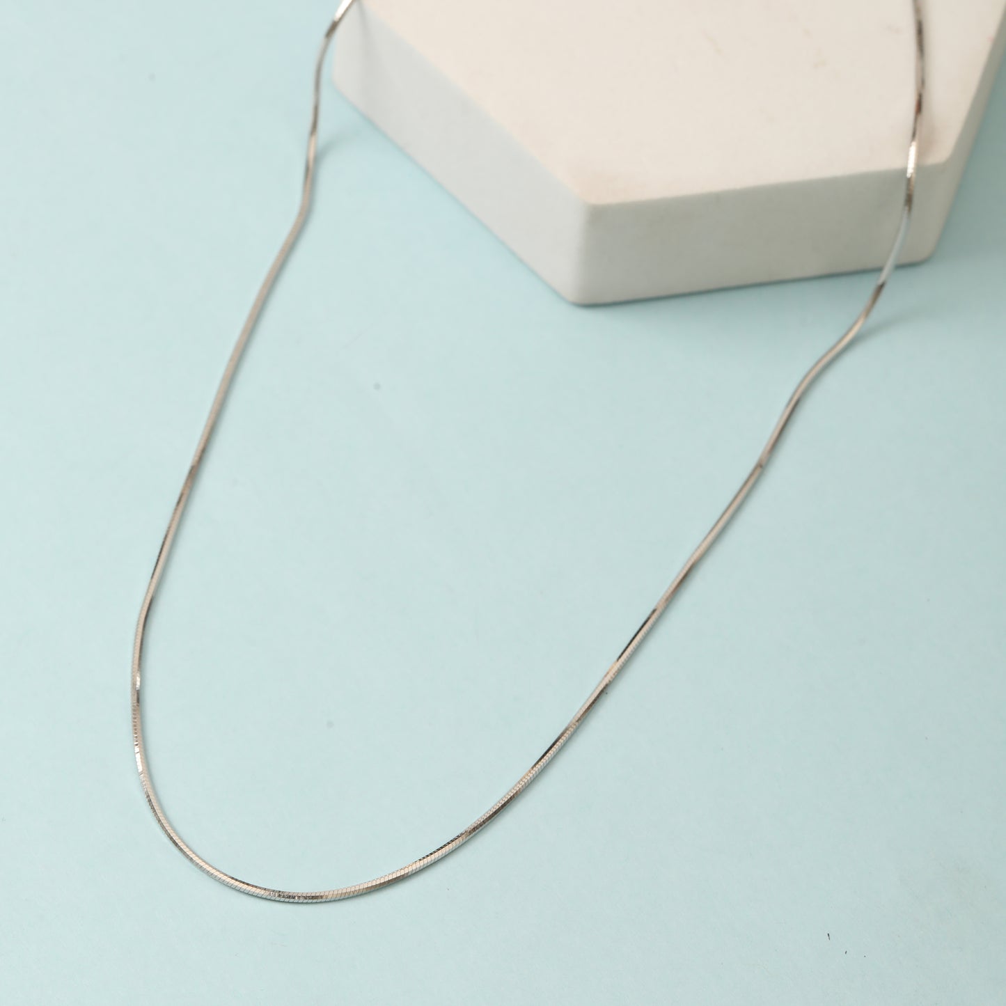 925 Sterling Silver Snake Chain Necklace for Women & Men | Smooth Flat Chain | Minimalist Everyday Jewelry