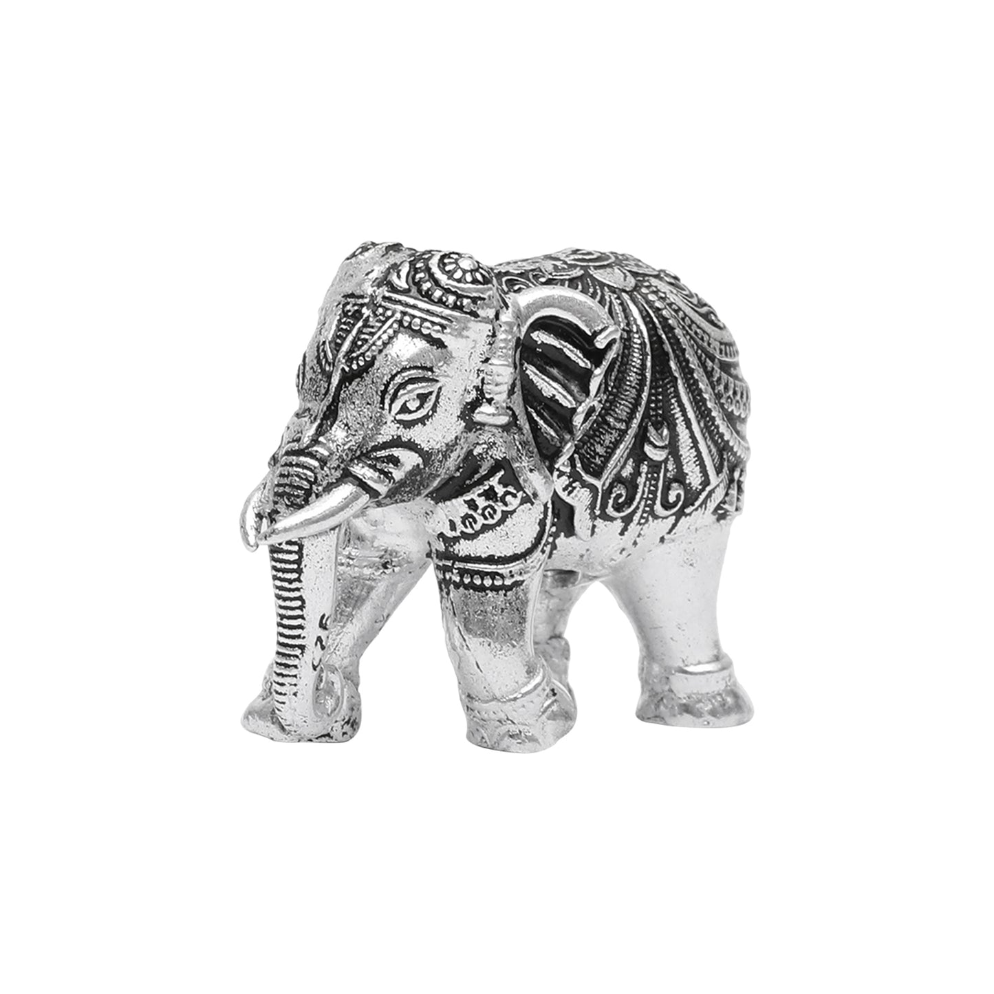 Pure Silver Elephant Idol (Chandi Haathi) – 999 Silver Decorative Showpiece for Home, Office, Puja & Vastu