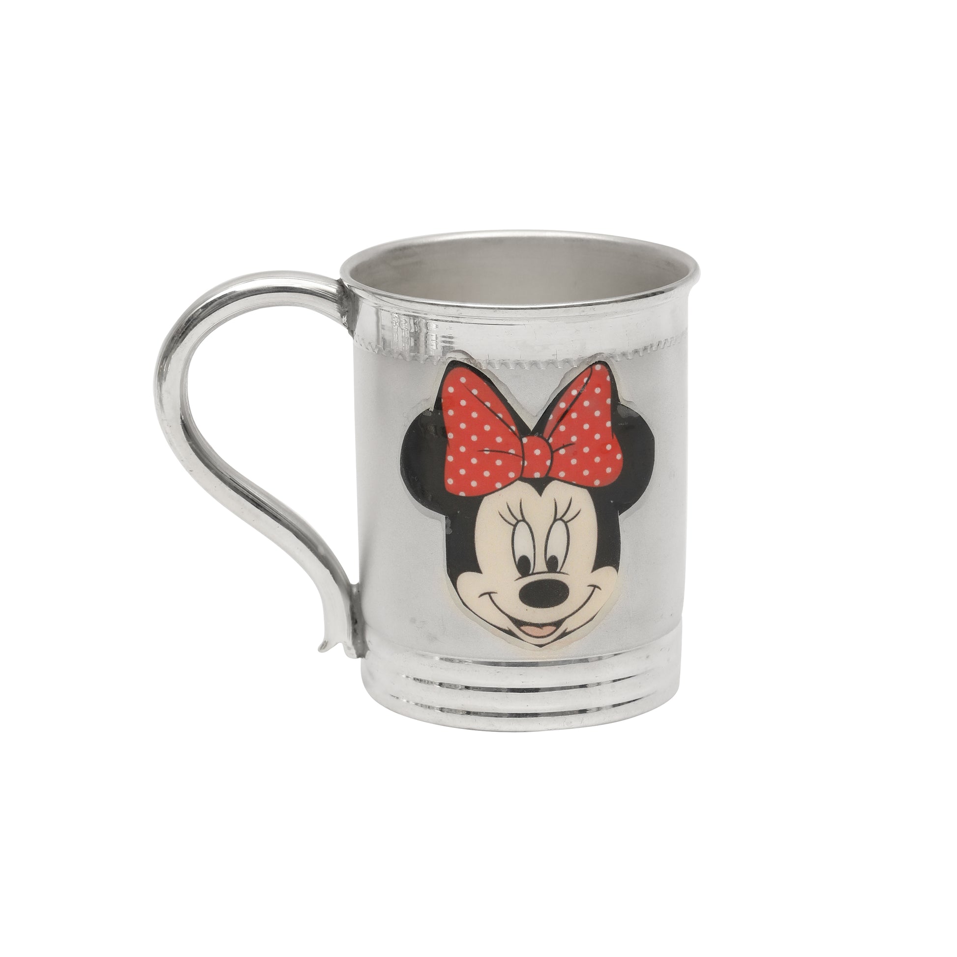 Pure Silver Kids Mug with Cartoon Design & Handle | Baby Silver Drinking Cup for Daily Use & Gifting