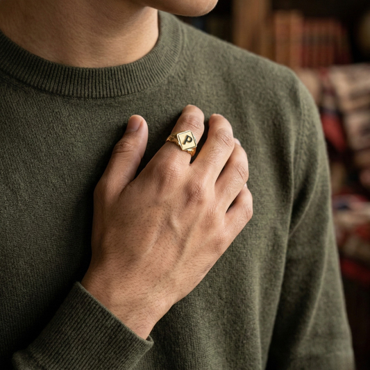 Alphabet Signet Ring