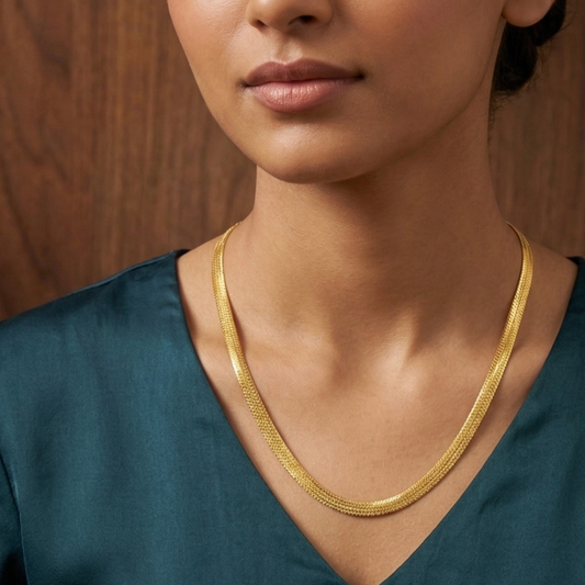 Aurelia Silk Mesh Chain