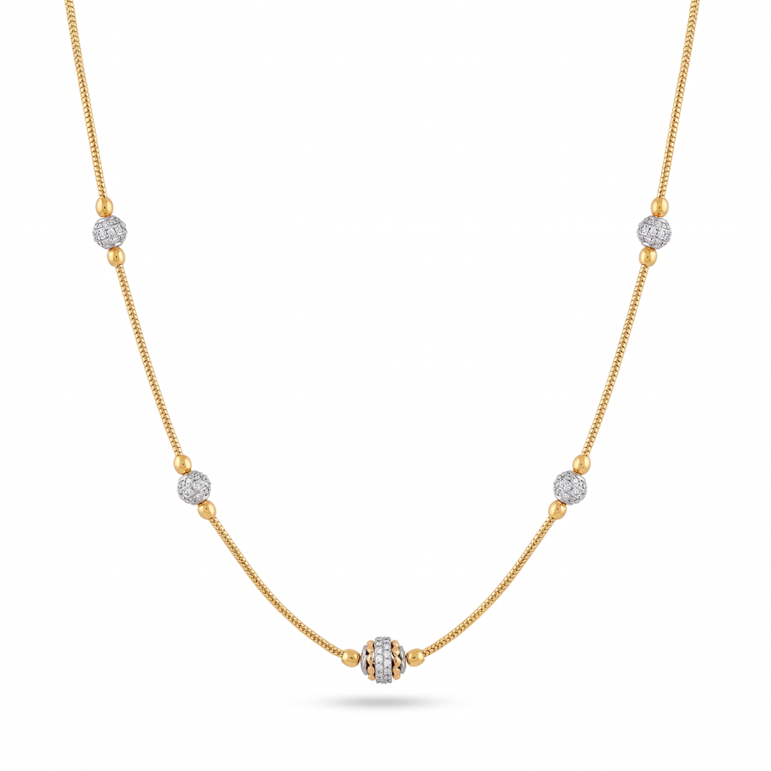 Beaded Gold Serpentine Chain