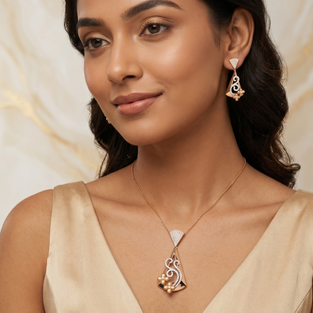Celestial Bloom Pendant Set