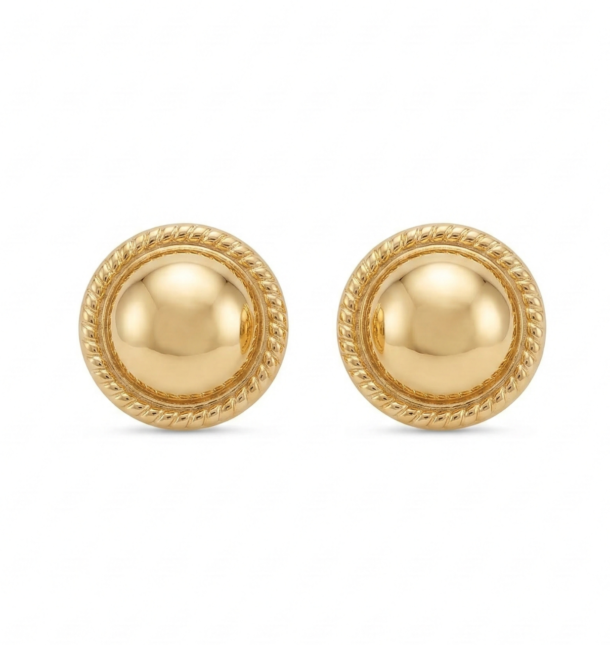 Classic Gold-Polished Dome Studs