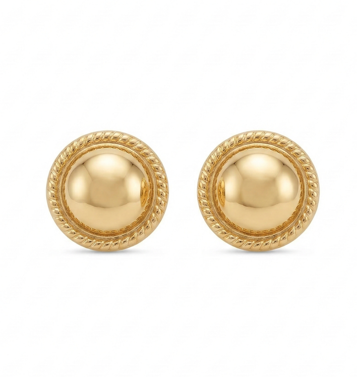 Classic Gold-Polished Dome Studs