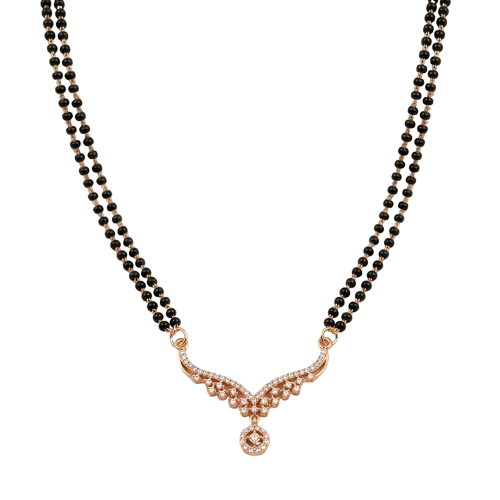 Contemporary V-Shape Rose Gold Mangalsutra