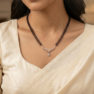 Contemporary V-Shape Rose Gold Mangalsutra - View 3