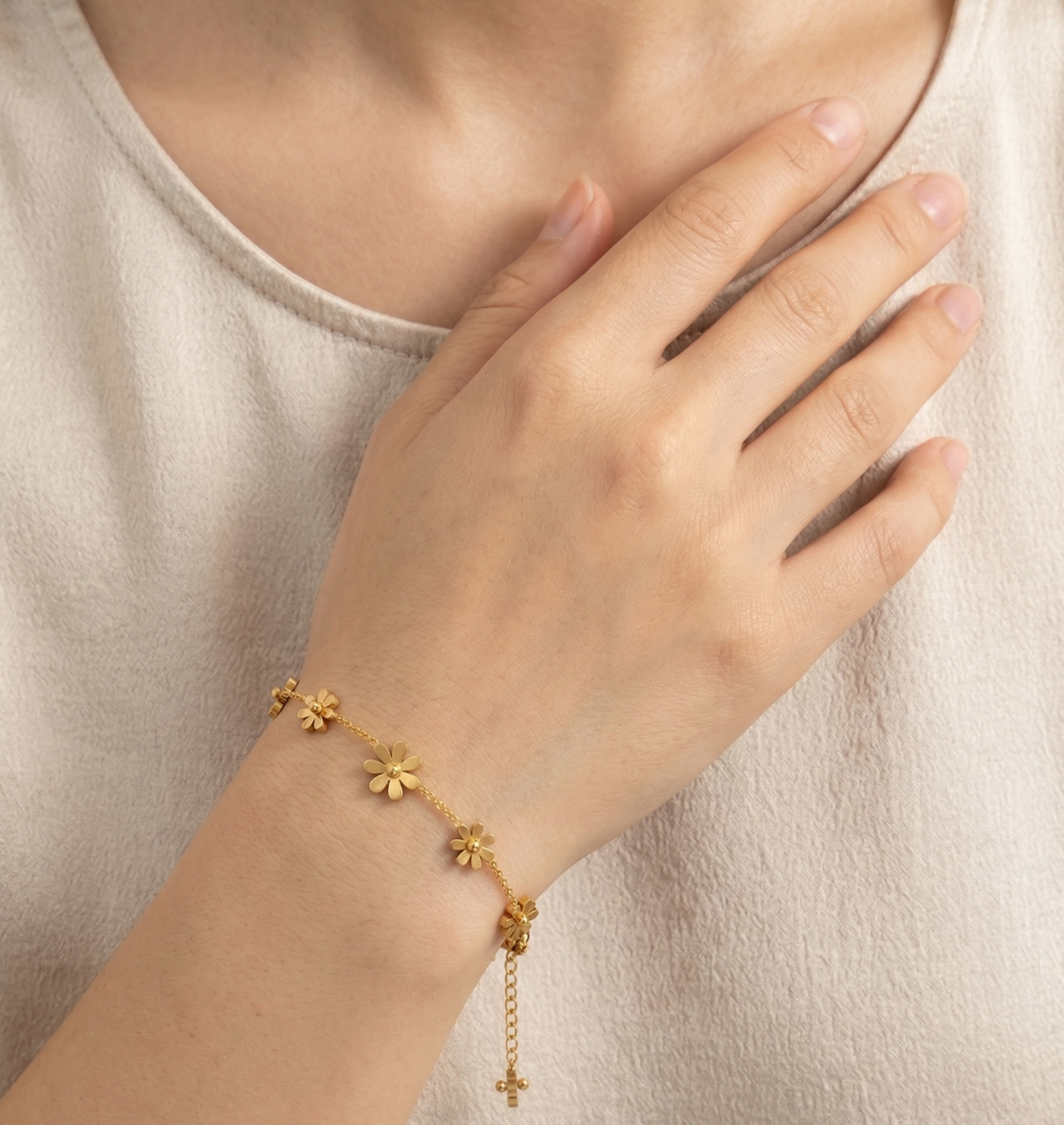 Daisy Flower Bracelet