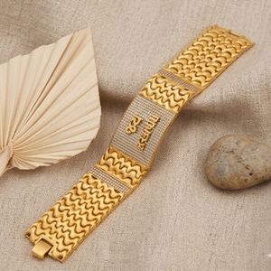 Diamond-Studded Gold Bracelet