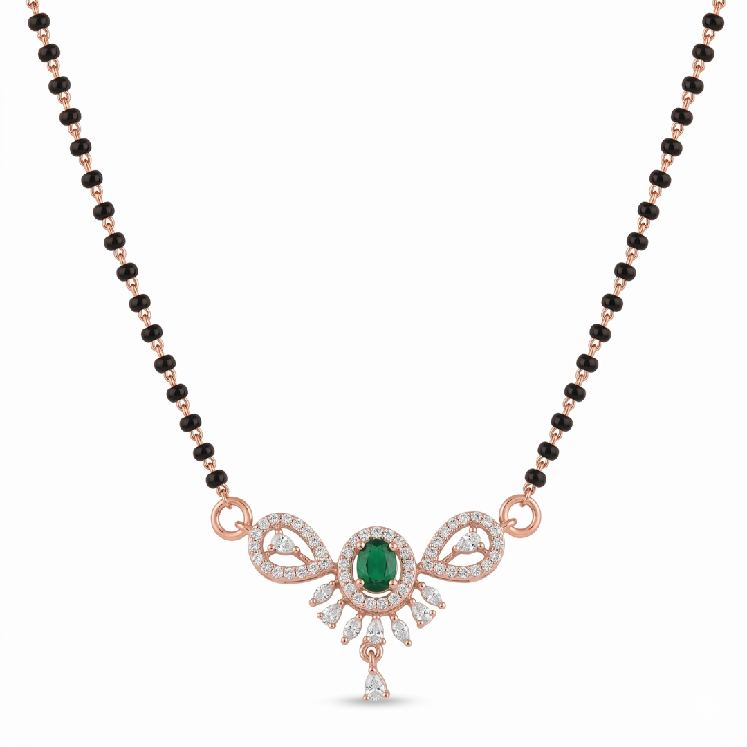 Emerald Elegance Mangalsutra