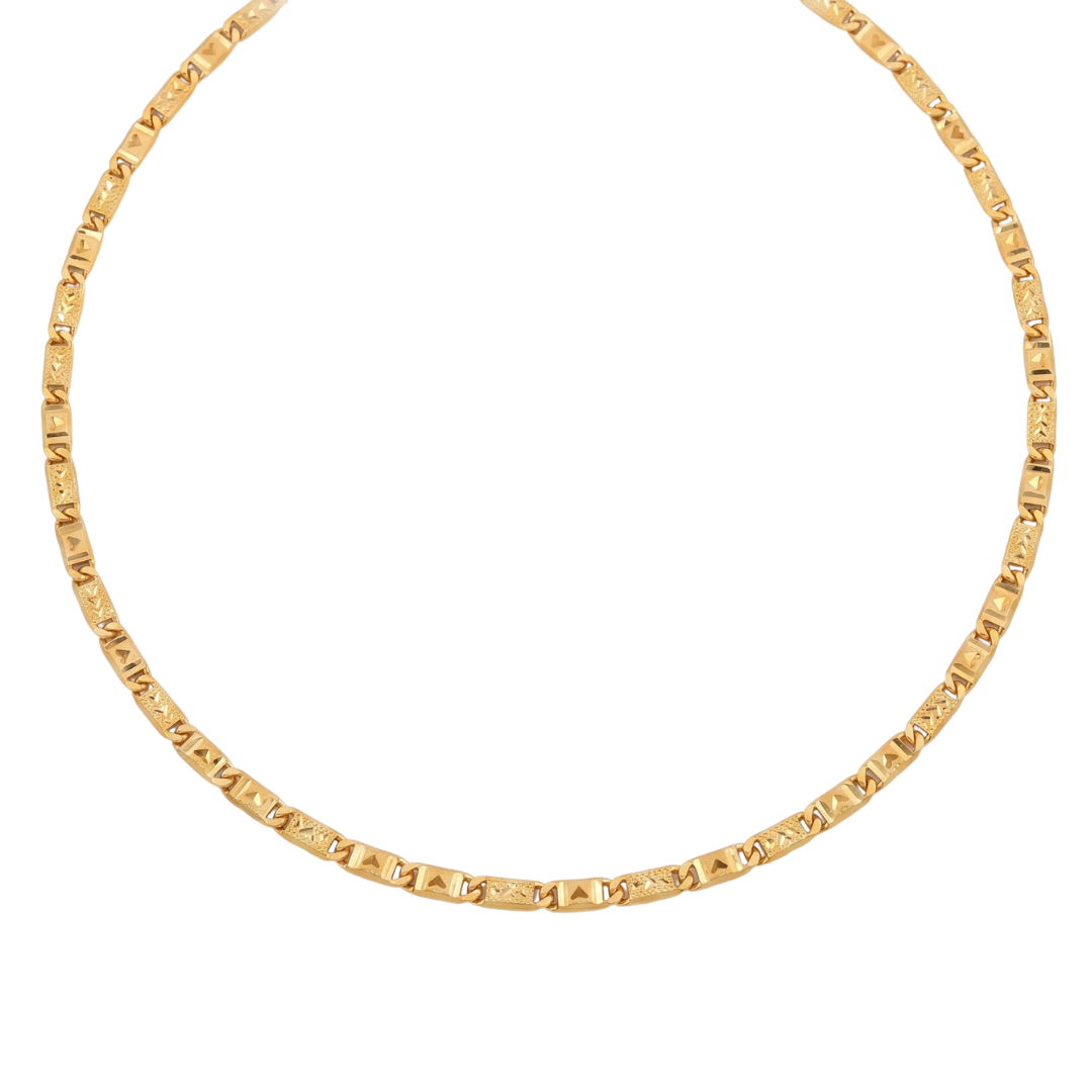 Geometric Gold Link Chain - Image 4