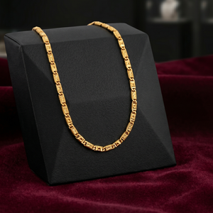 Geometric Gold Link Chain - Image 2
