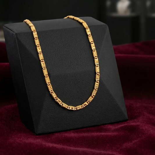 Geometric Gold Link Chain - Image 2