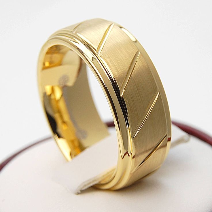 Gold Tungsten Carbide Ring