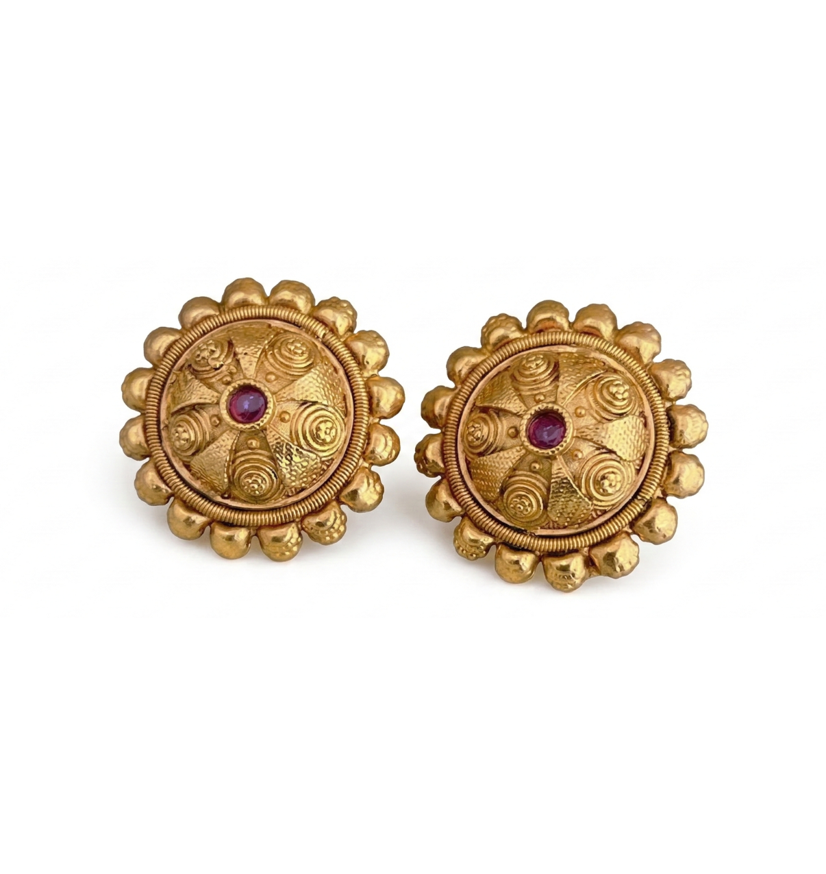 Gold Filigree Studs