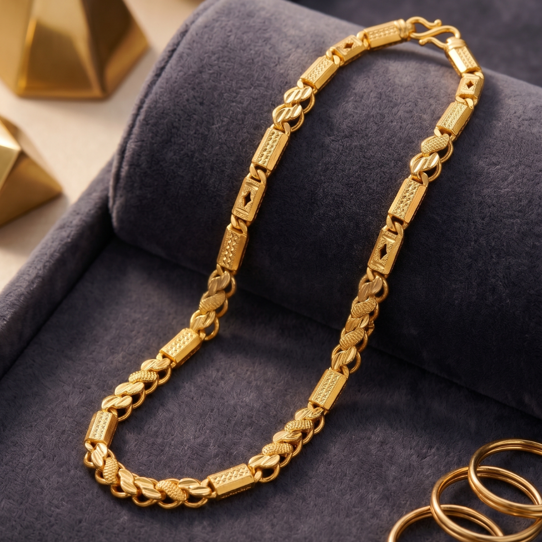 Gold Nawabi Link Chain - Image 3