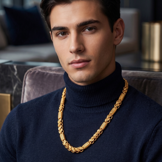 Gold Nawabi Link Chain
