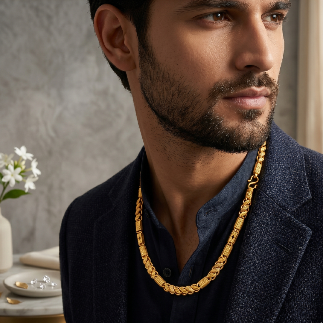 Gold Nawabi Link Chain - Image 5