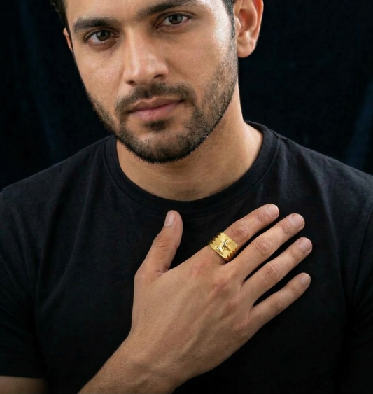 Gold Shiva Lingam Ring