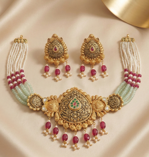 Heritage Ruby & Pearl Choker