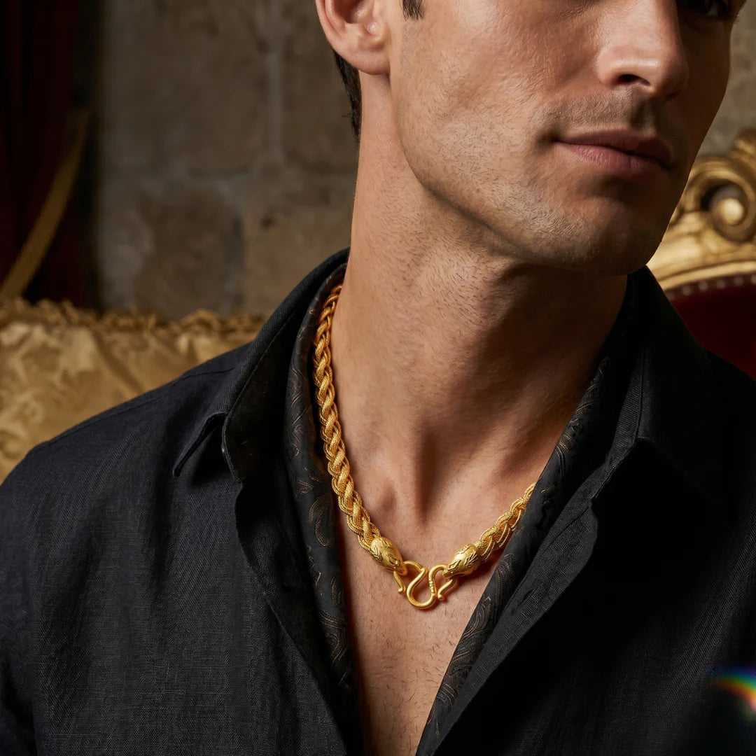 Majestic Gold-Toned Interwoven Necklace