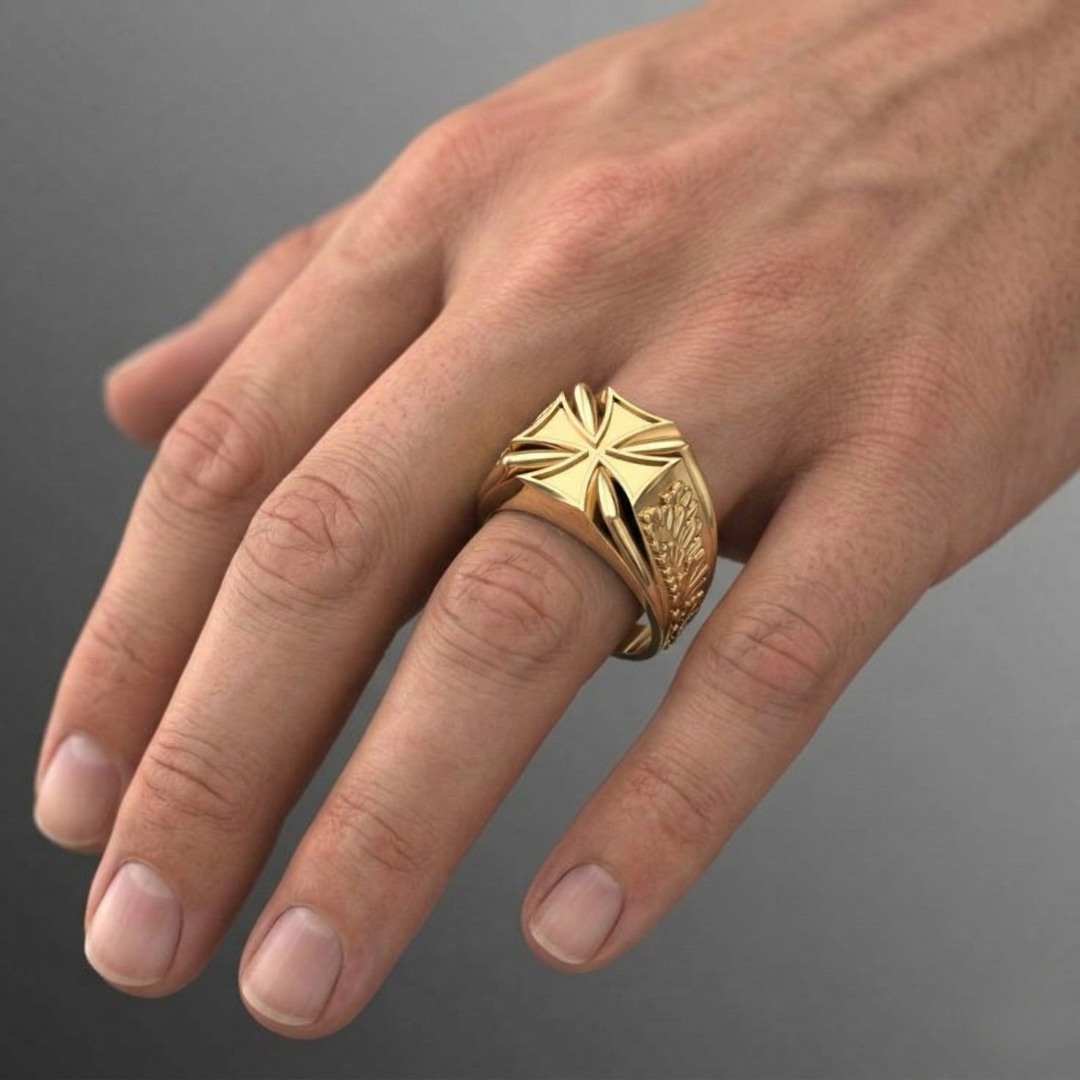 Maltese Cross Signet Ring