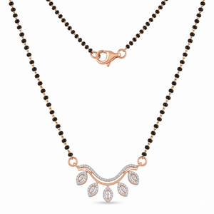 Rose Gold Floral Diamond Mangalsutra