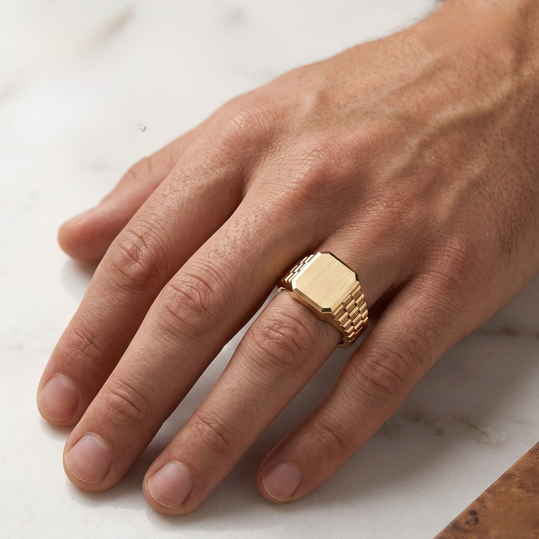 Octagon Signet Ring