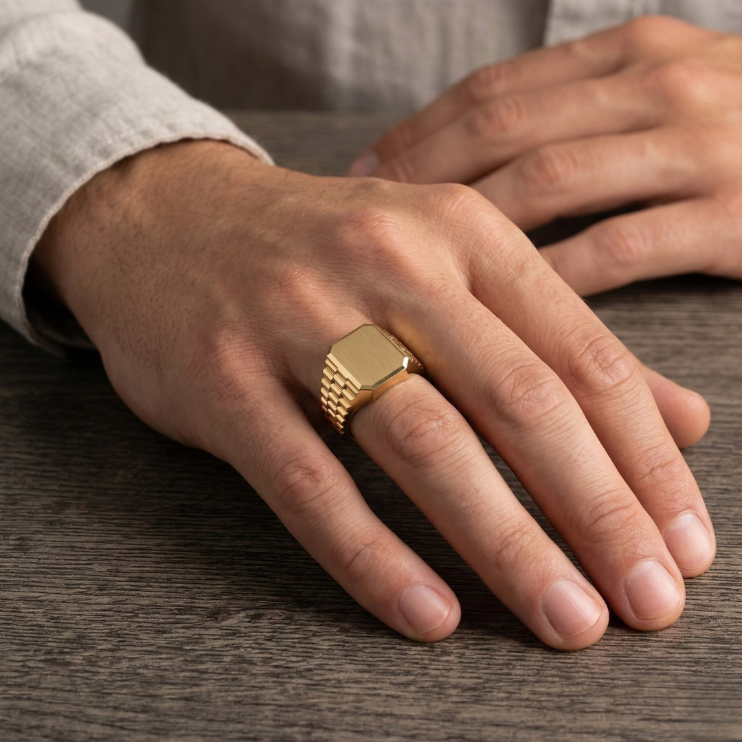 Octagon Signet Ring