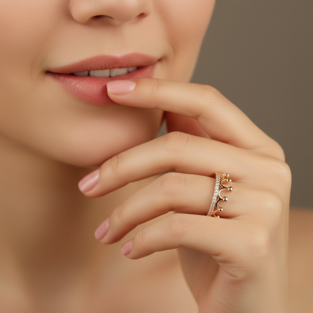 Princess Crown Stacking Ring