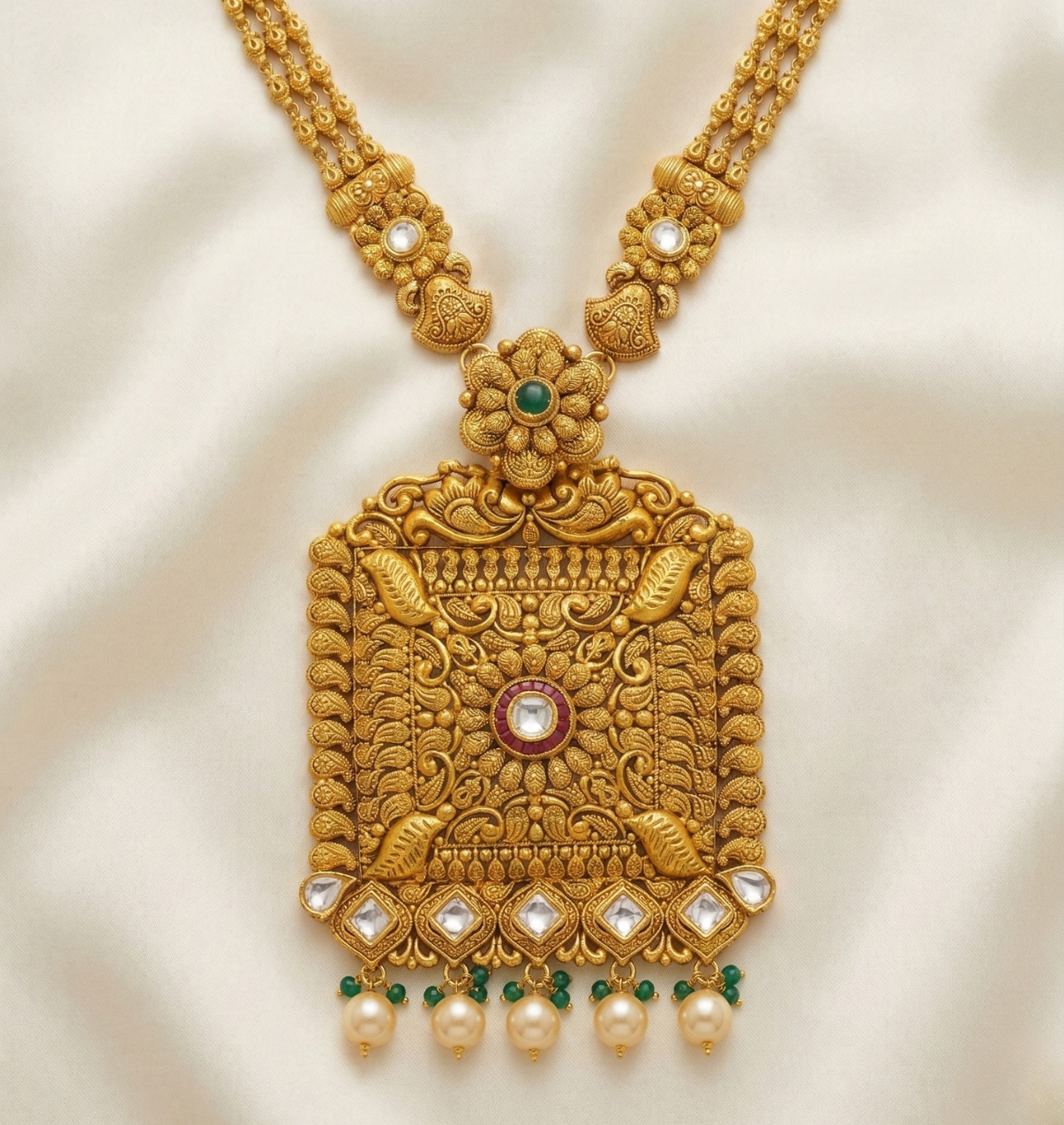 Rajwada Heritage Temple Necklace