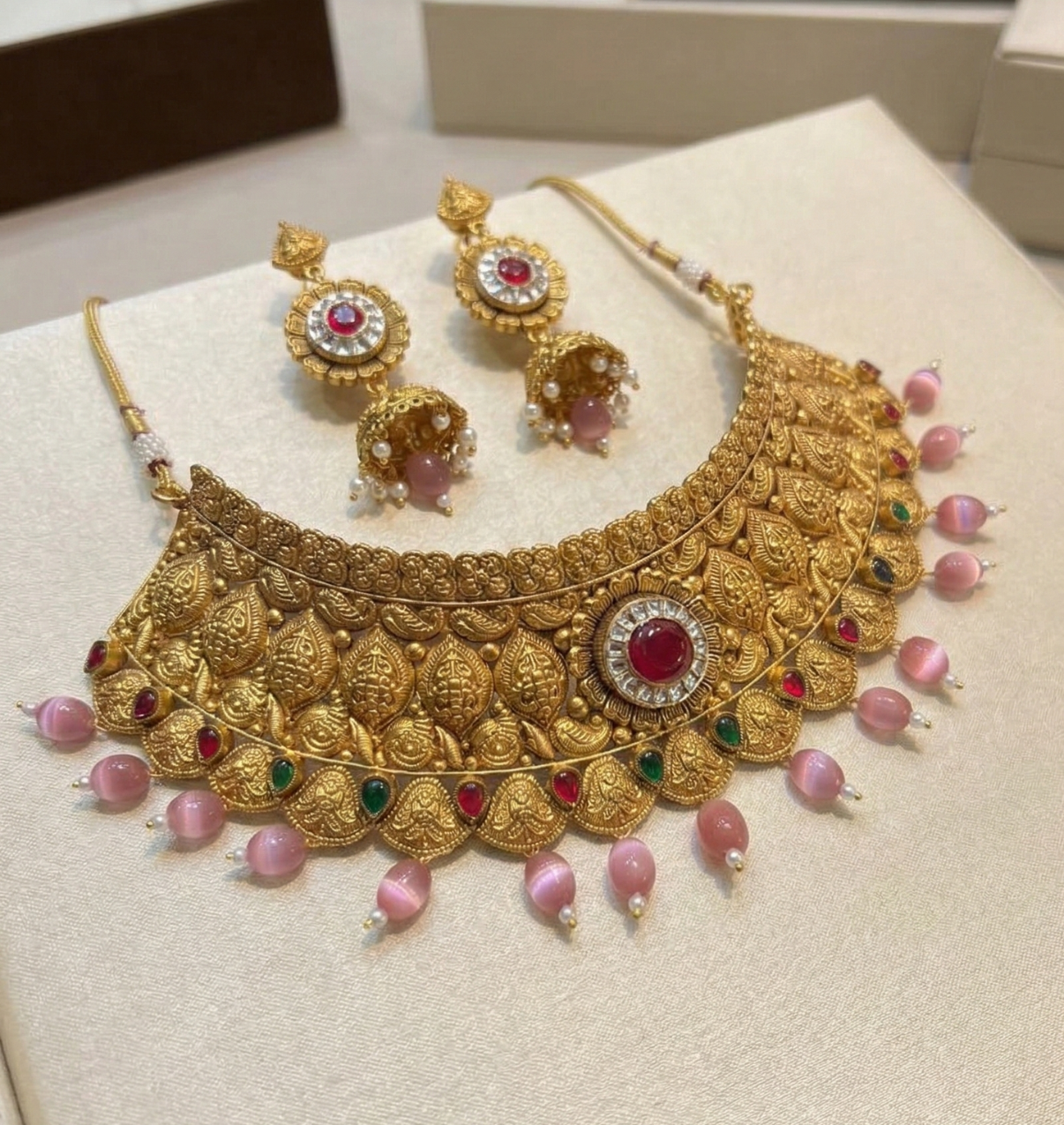 Rajwada Heritage Choker & Jhumka Set