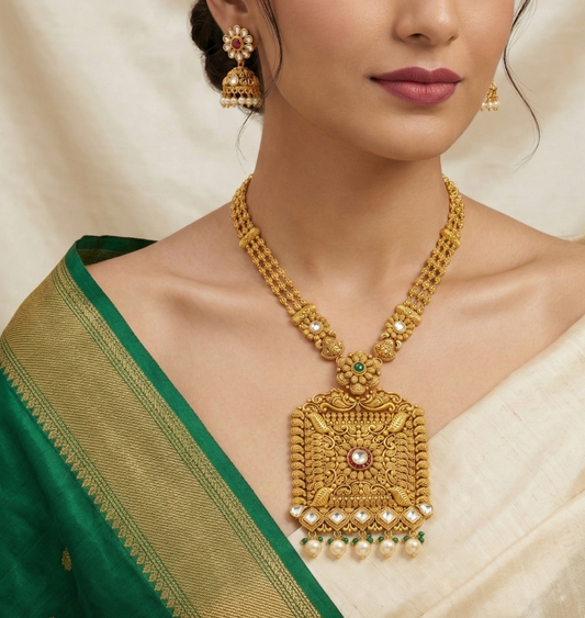 Rajwada Heritage Temple Necklace