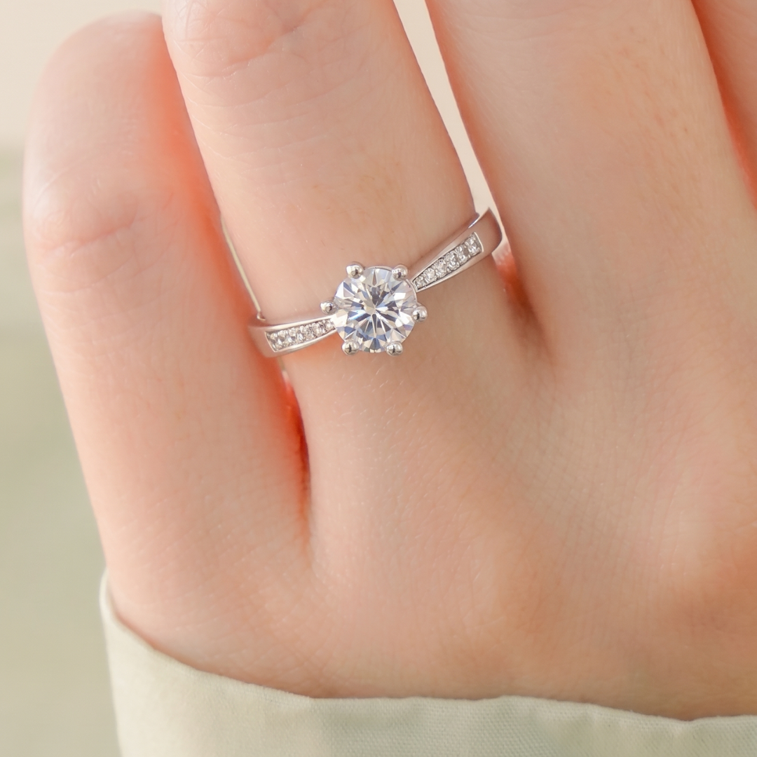 Six-Prong Solitaire Ring