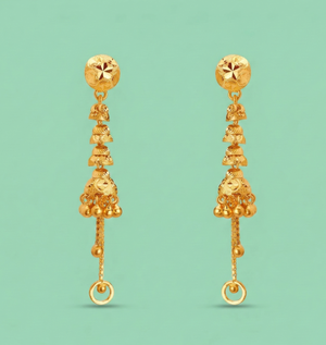 Tiered Gold Drop Earrings